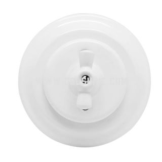 white porcelain light switch 