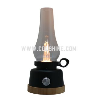 retro led camping oil lantern with power bank